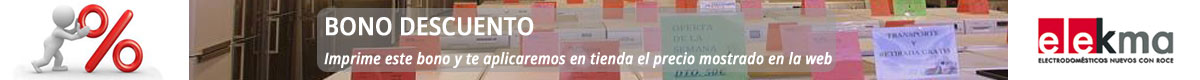 Descuento en electrodomésticos.