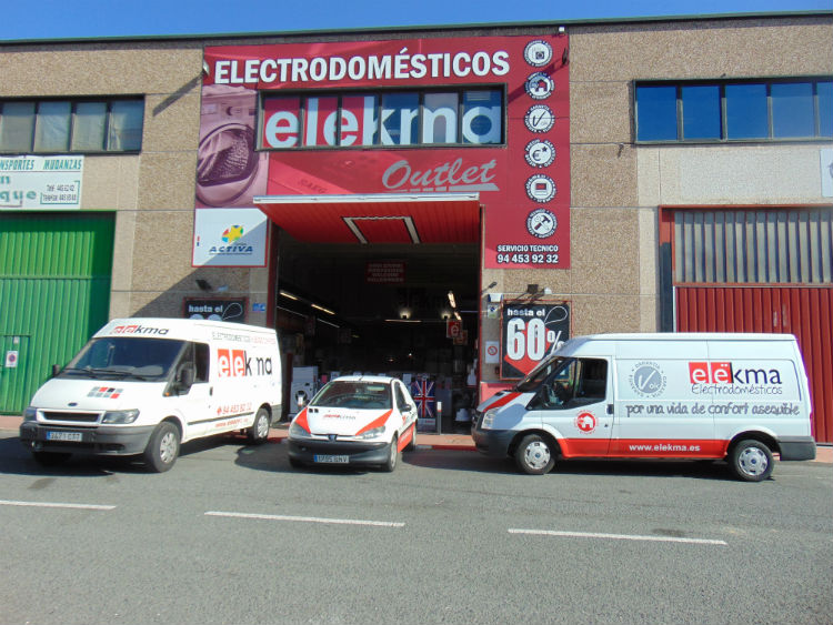 Fachada exposición de electrodomésticos en Bizkaia Elekma